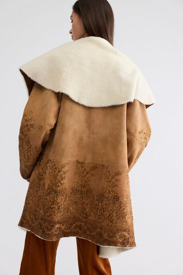 Nigel Preston Anastasia Painted Suede Coat #1