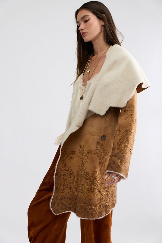 Nigel Preston Anastasia Painted Suede Coat #2