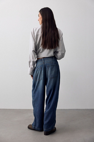 Женские джинсы We The Free Vienna Linen Trouser, цвет: Quintessential — фото 3