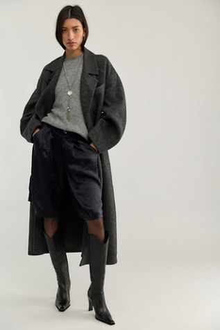 Skyscraper Satin Boyfriend Trouser Shorts