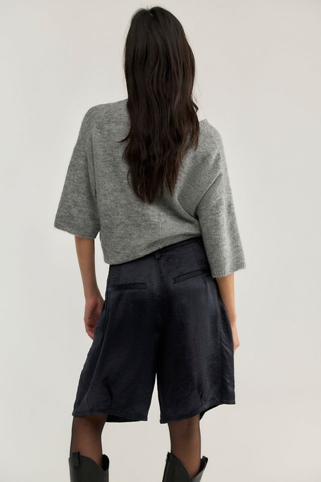 Skyscraper Satin Boyfriend Trouser Shorts #1