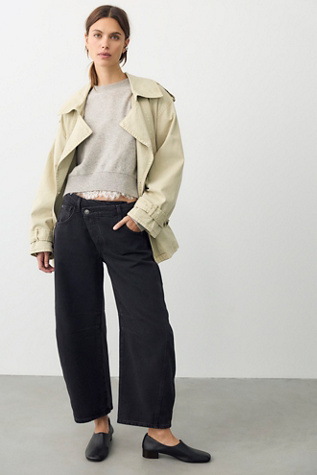 We The Free Good Luck Crossover Barrel Jeans by Free People