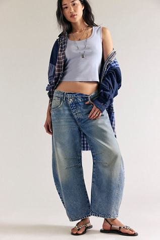 We The Free Good Luck Crossover Barrel Jeans