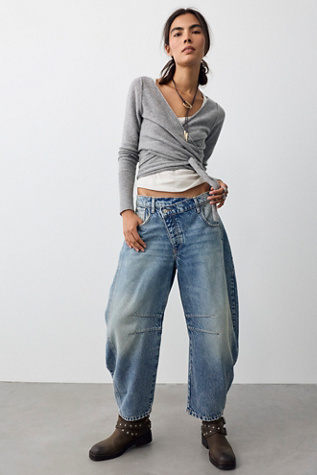 We The Free Good Luck Crossover Barrel Jeans