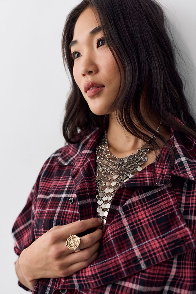We The Free Elisson Plaid Top #3