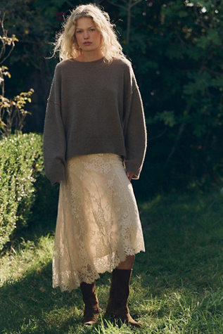 Fall Into Lace Midi Skirt Set