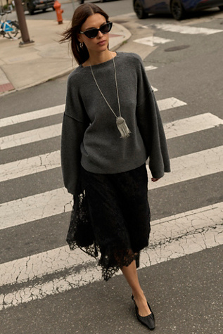 Fall Into Lace Midi Skirt Set by Free People