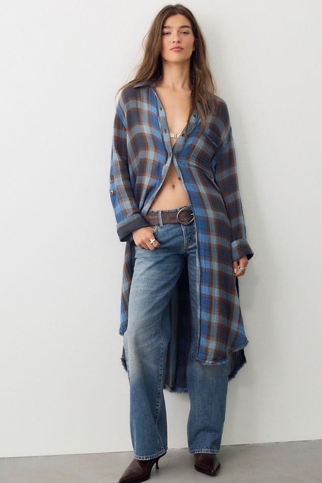 We The Free Layer Up Maxi Button Down Top #2