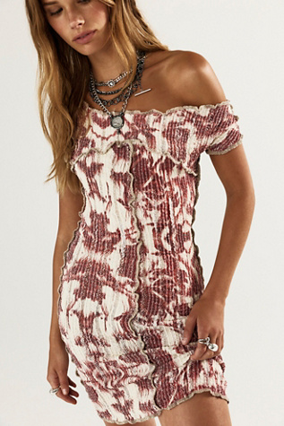 Luna Del Pinal La Rosa Off-The-Shoulder Mini Dress