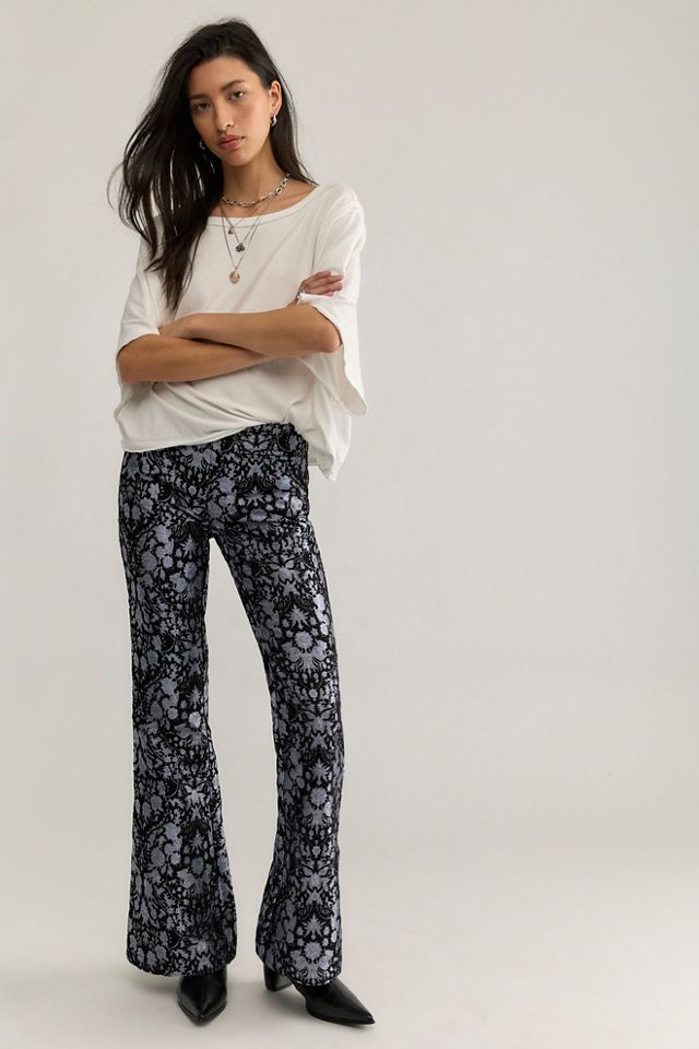 Walk The Line Bootcut Jacquard Trousers #2