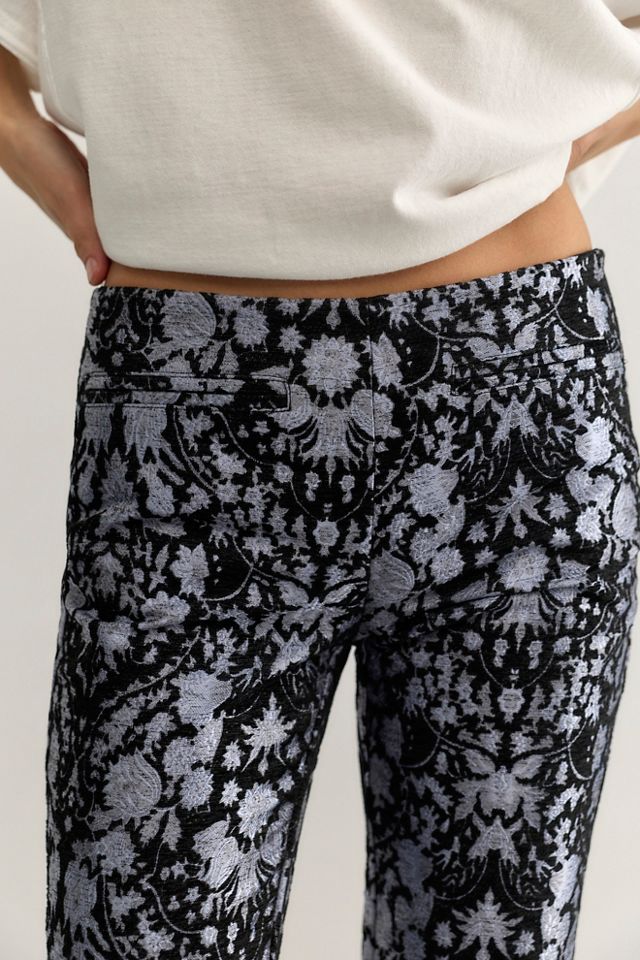 Walk The Line Bootcut Jacquard Trousers #1