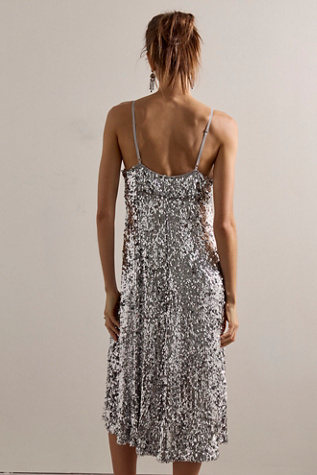 Женское платье Intimately Glow Crazy Midi Slip, цвет: Серебряный комбинированный — фото 3