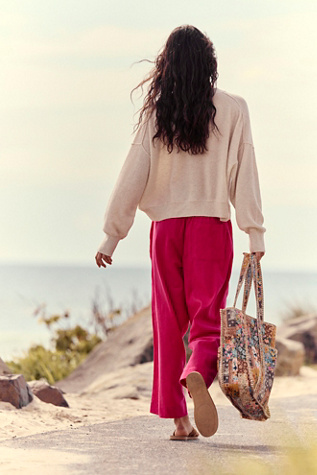 Женские брюки free-est Got To Have It Packable Linen, цвет: Розовый — фото 2