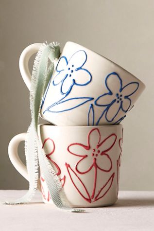 Slip Flower Mug