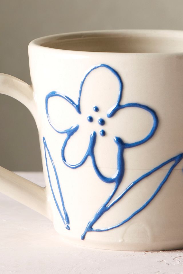 Slip Flower Mug #2