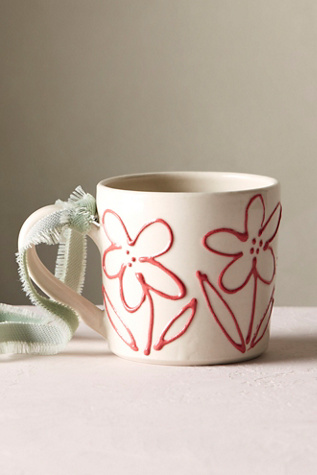 Slip Flower Mug