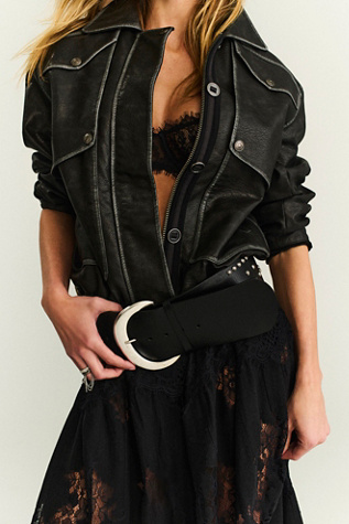 Женский ремень Free People Weho Studded, цвет: Чёрный — фото 1