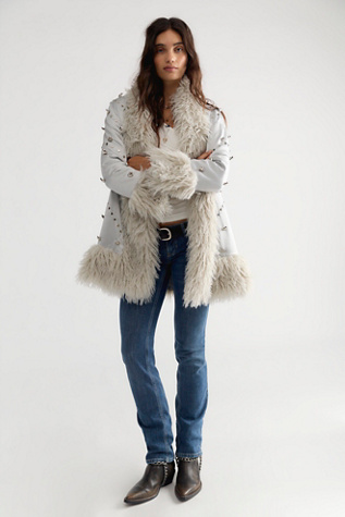 Understated Leather Heart Charm Coat