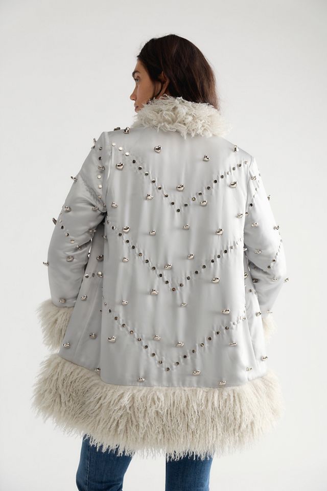 Understated Leather Heart Charm Coat #1