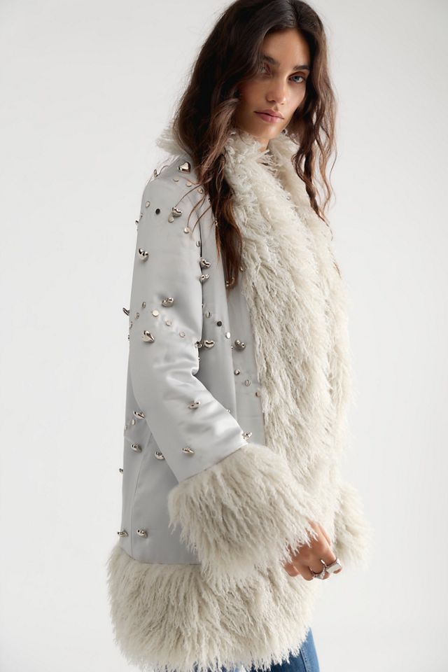 Understated Leather Heart Charm Coat #2