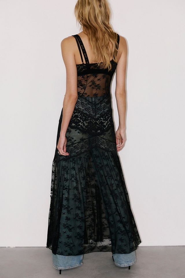 Kilo Brava Mixed Lace Maxi Slip Dress #1