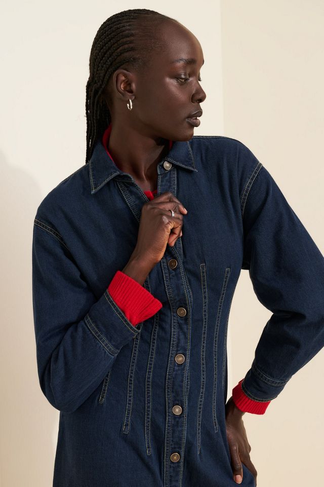 Velverie Denim Midi Dress #2