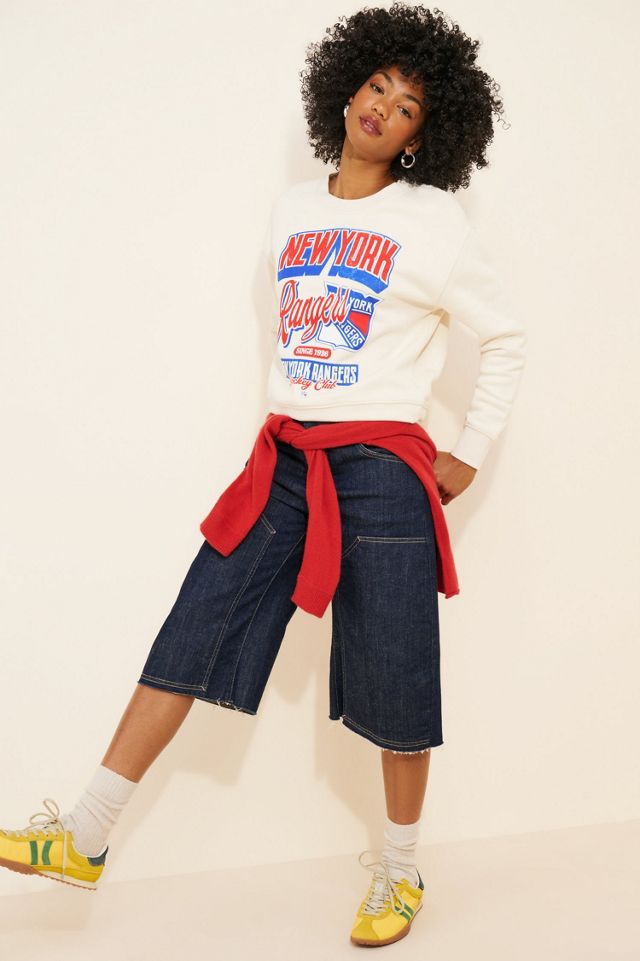 The Wild Collective Graphic Vintage Crew Neck Rangers Sweater #2
