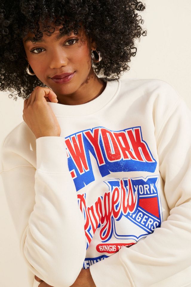 The Wild Collective Graphic Vintage Crew Neck Rangers Sweater #3