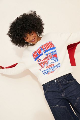 The Wild Collective Graphic Vintage Crew Neck Rangers Sweater