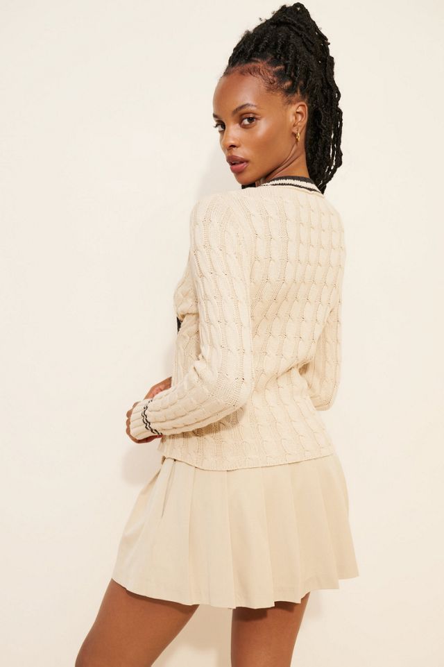 Find Me Now Obi V-Neck Cable Knit Sweater #1