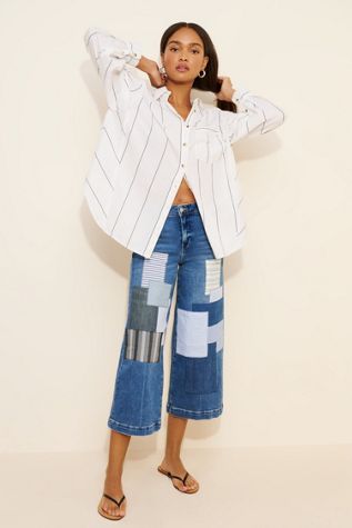 Re_Nuuly x Riley Vintage Reworked Patchwork Jeans