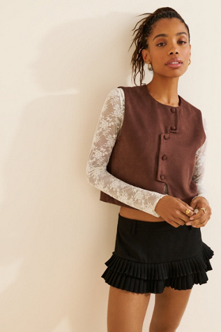 Saemdi Faux Suede Vest