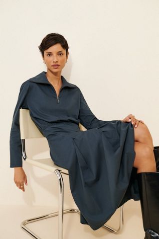 Thinking Mu Grafito Gillian Midi Dress