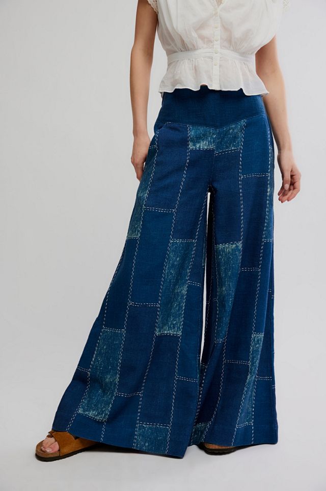 Patches Wide-Leg Flare Jeans #2