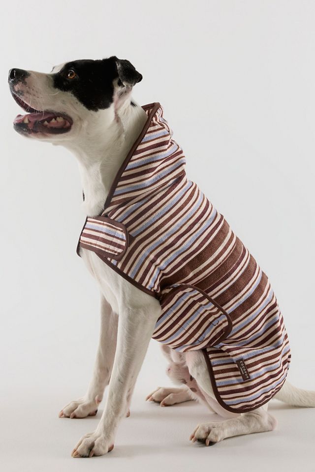 Stripe Dog Drying Robe #1