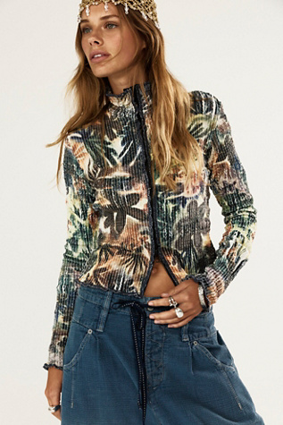 Luna Del Pinal Veste zippée Tracky en tissage extensible