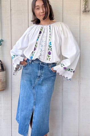 Vintage 1970s Hungarian Blouse Selected by Kikos Kloset