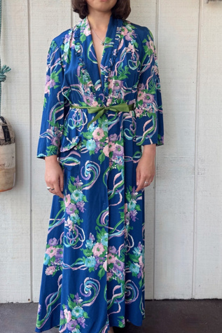 Vintage 1940s Maxi Dress Selected by Kikos Kloset
