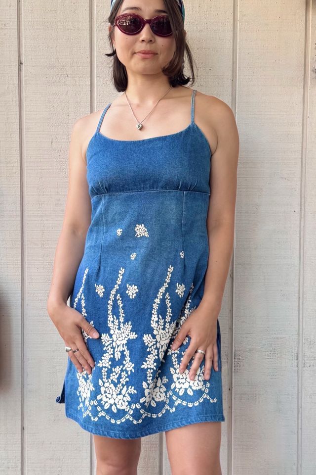 Vintage 1990s Denim Mini Dress Selected by Kikos Kloset #1