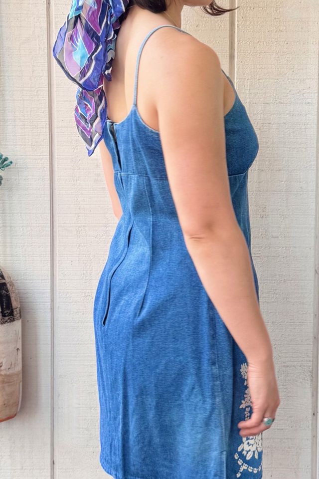 Vintage 1990s Denim Mini Dress Selected by Kikos Kloset #2