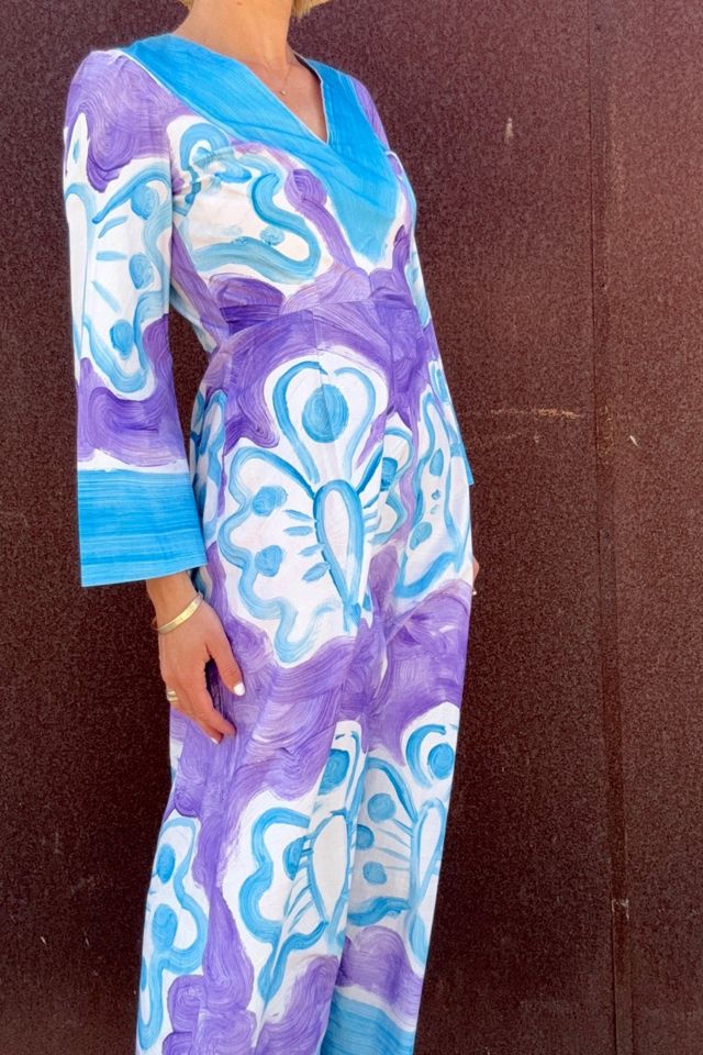 Vintage Handpainted Maxi Dress Selected by Kikos Kloset #1