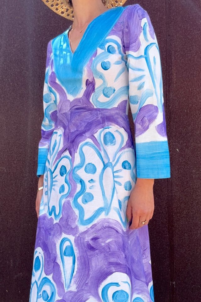 Vintage Handpainted Maxi Dress Selected by Kikos Kloset #2