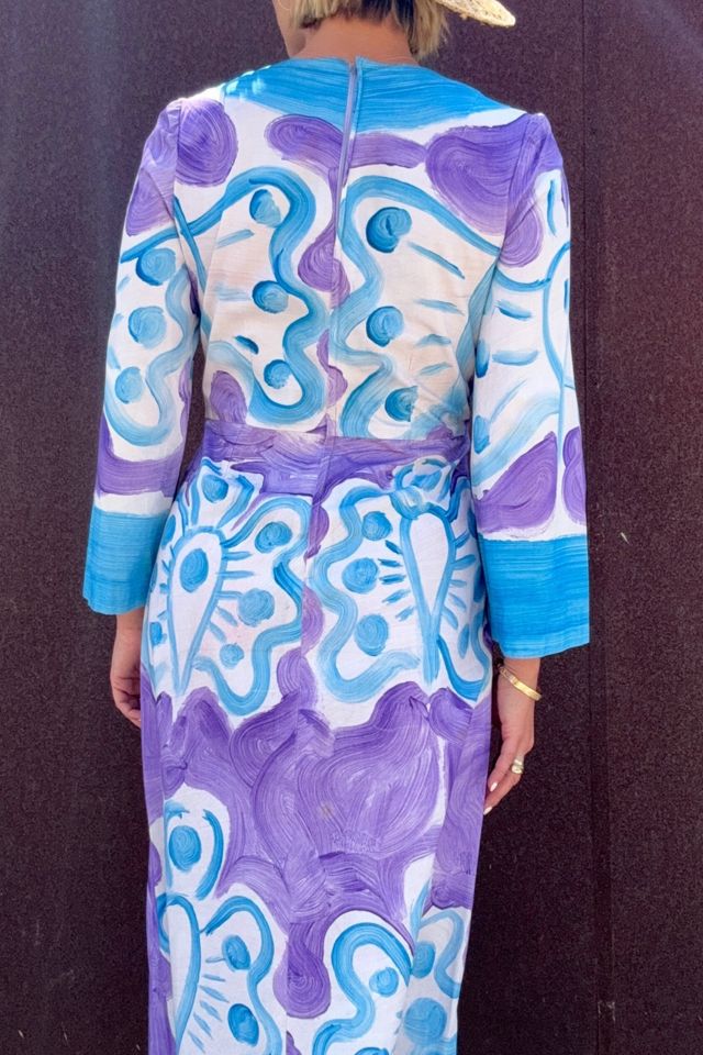 Vintage Handpainted Maxi Dress Selected by Kikos Kloset #3