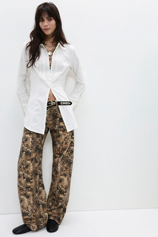 Женский топ Free People Kate Button Down Top, цвет: Слоновая кость — фото 4