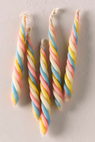 Twisted Marshmallow Candles
