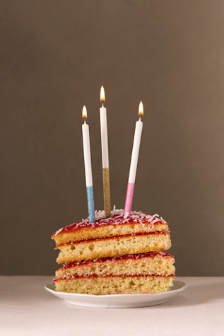 Multi Glitter Dip Candle Set