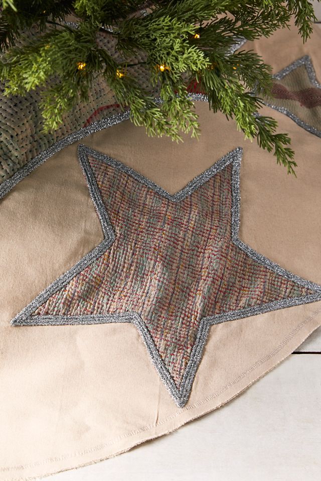 Patchwork Canvas Tree Skirt #1