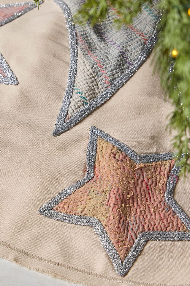 Patchwork Canvas Tree Skirt #2