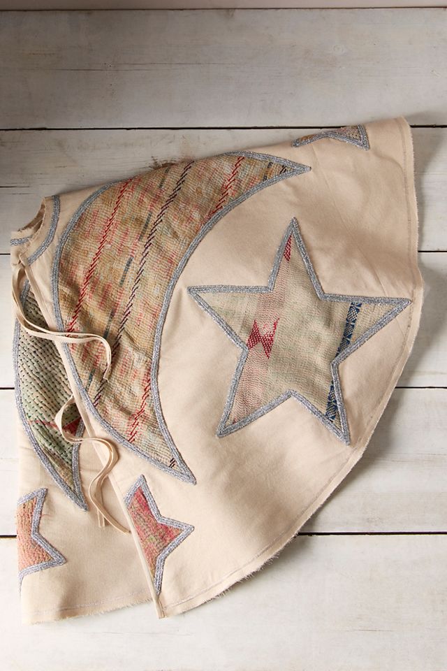 Patchwork Canvas Tree Skirt #3