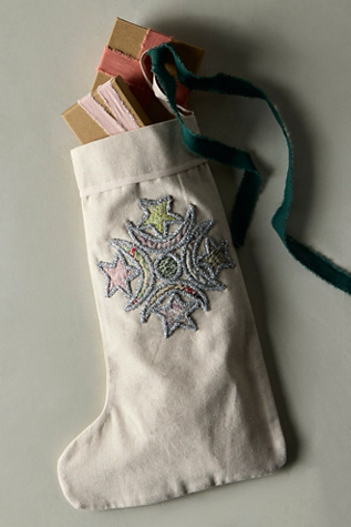 Skippy Cotton Patchwork Canvas Stocking by Free People